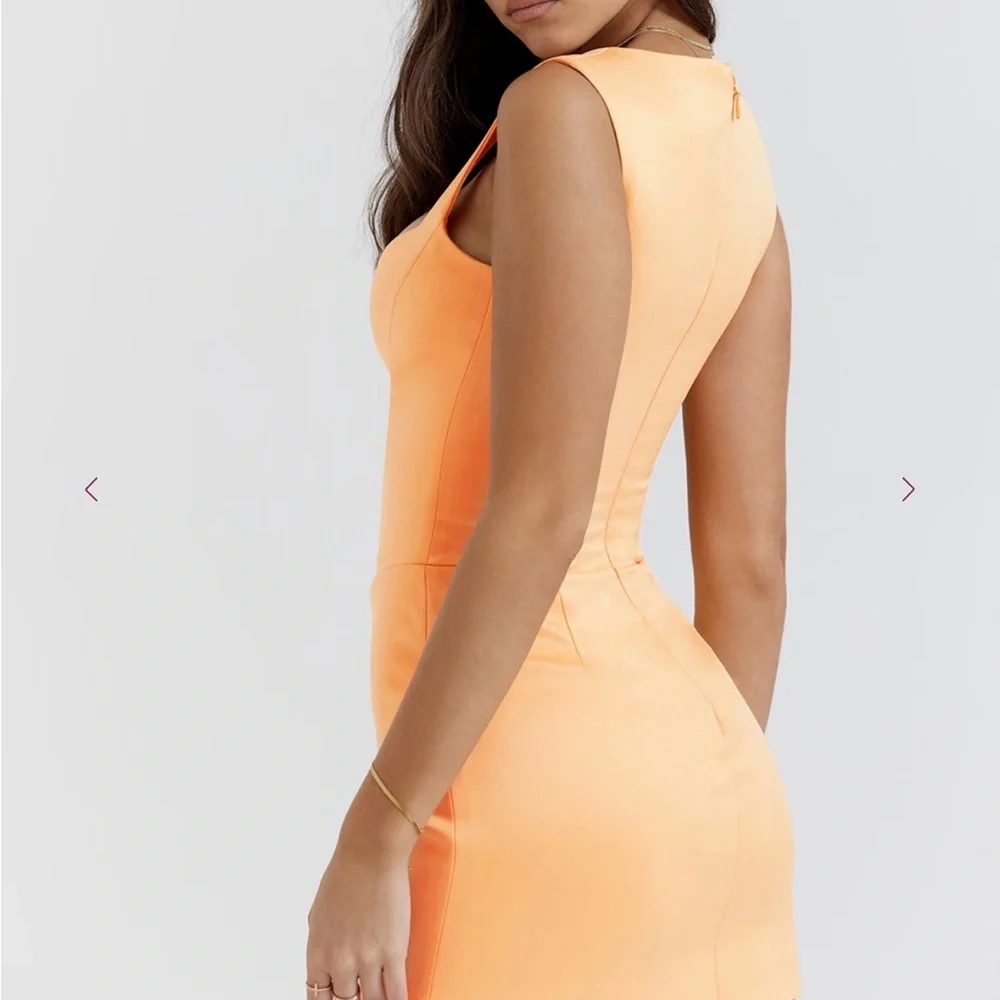 House of CB ENYA Apricot Corset Mini Dress M - Picture 5 of 7